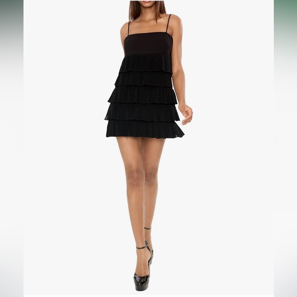 Likely Dresses & Skirts - NWT • LIKELY • Women's Mini Tiered/Pleated Cella Dress • 🖤 Black 🖤 • Size 2 • 🥰